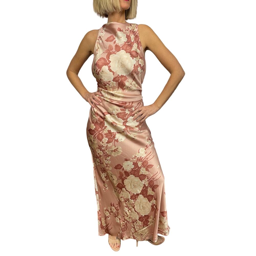 NWT- Reformation Silk Floral Casette Dress